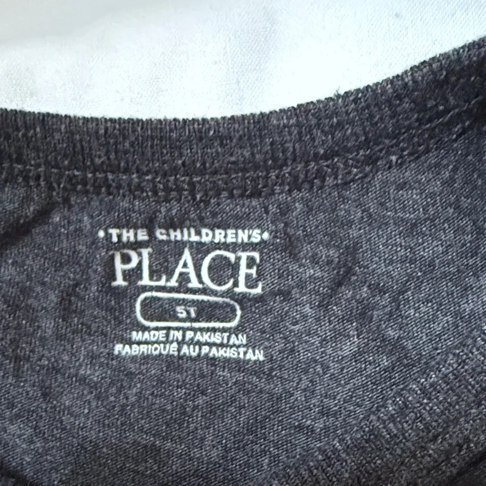 The Children's Place Black Tee with Yellow & Blue Dinosaur Print